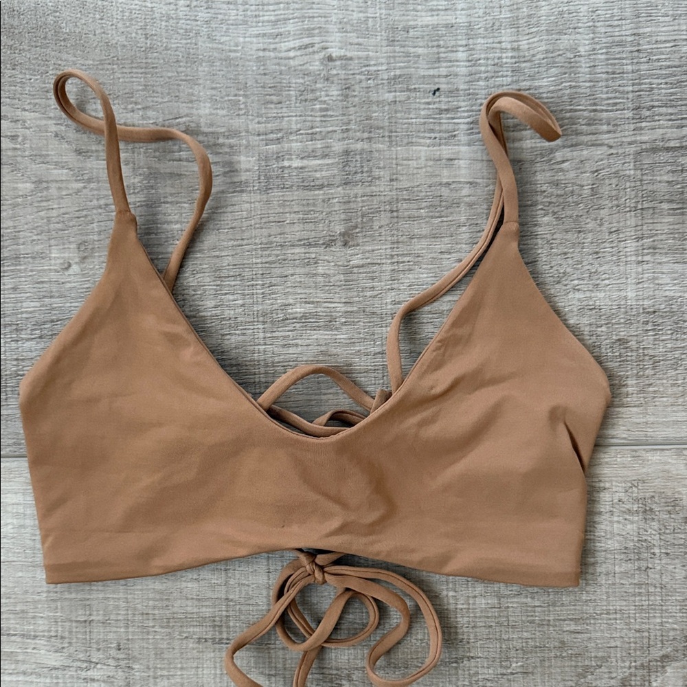 Boys + Arrows Tan Bikini Top